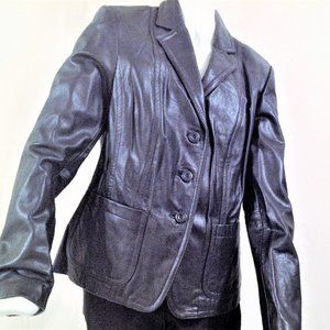 DESIGNERS LEATHER BLACK JACKET ORIGINAL FROM GERMANY NEW